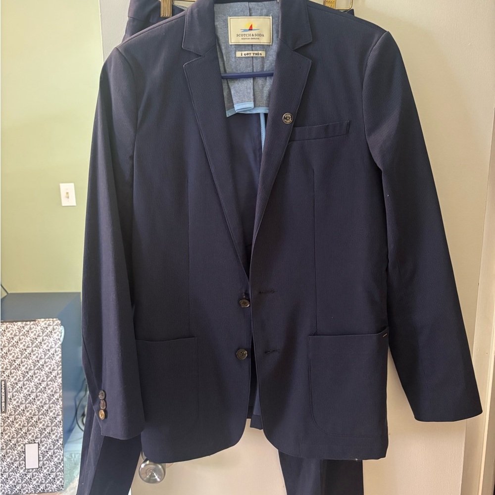Scotch & Soda boys size 10 Navy suit
